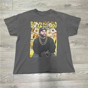 Boyz N‎ The Hood Ice Cube Graphic T-Shirt Gray XL Rap Tee Movie Merchandise